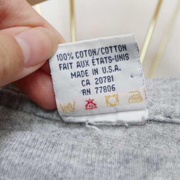 Vintage 1990s Heather Grey Tommy Hilfiger Jeans Graphic Oval Signature Logo Flag - Picture 6 of 6